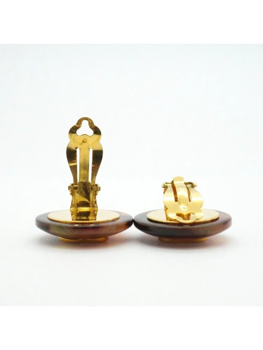 Chanel Earrings Vintage CC Logo Round
